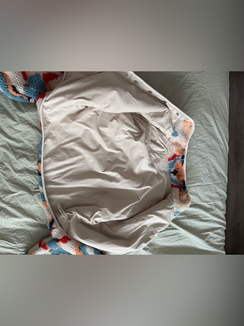 hit the slopes printed fleece jacket from free people in white color size small - Picture 6 of 7